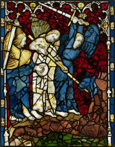 The War in Heaven (pane 7g), part of The Great East Window of York Minster