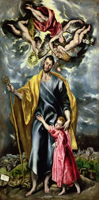 Altarpiece with St Joseph and the Christ Child by El Greco