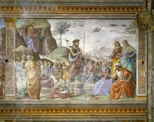 Preaching of John the Baptist by Domenico Ghirlandaio 