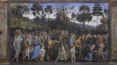 Moses’s Journey into Egypt and the Circumcision of His Son Eliezar by Perugino