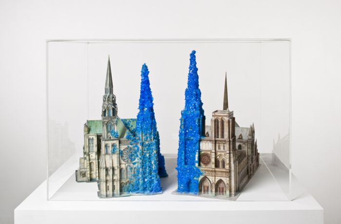 Copper Sulphate Chartres & Copper Sulphate Notre-Dame by Roger Hiorns