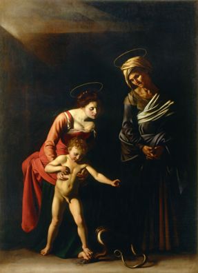 Madonna and Child with St Anne [Dei Palafrenieri] by Michelangelo Merisi da Caravaggio