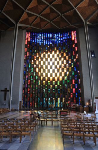 Baptistry window in Coventry Cathedral by John Piper and Nicholas Patrick Reyntiens