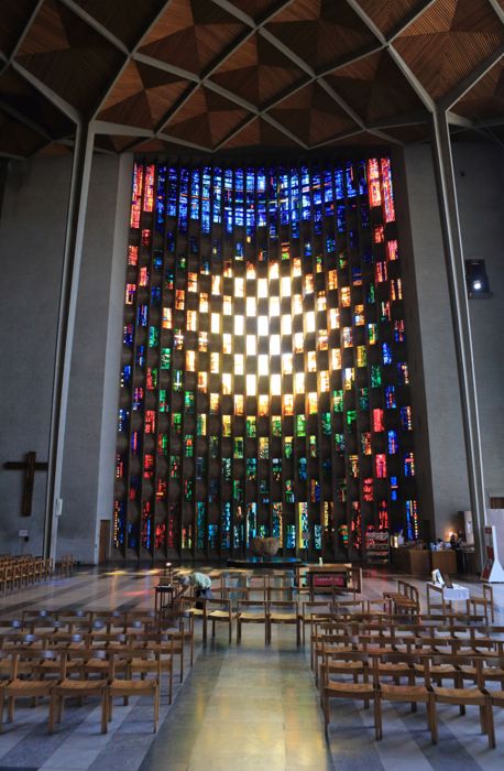 Baptistry window in Coventry Cathedral by John Piper and Nicholas Patrick Reyntiens