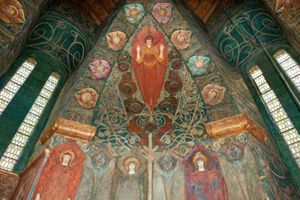 The Tree of Life, interior of the Watts Cemetery Chapel by Mary S. Watts