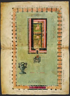The Tabernacle of Moses from the Codex Amiatinus by Unknown English artist