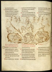 Psalm 92 [93 MT] from Utrecht Psalter by Unknown artist, Reims/Hautvillers