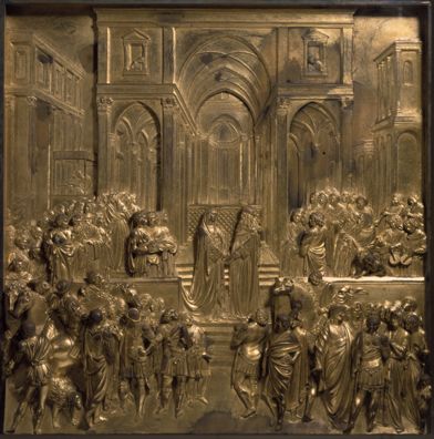 Solomon and the Queen of Sheba, from Gates of Paradise by Lorenzo Ghiberti