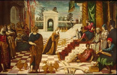 The Visit of the Queen of Sheba to Solomon by Jacopo Tintoretto