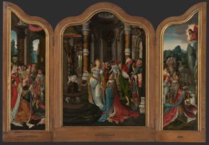 Triptych with the Life Story of Solomon by Master of the Salomon triptych