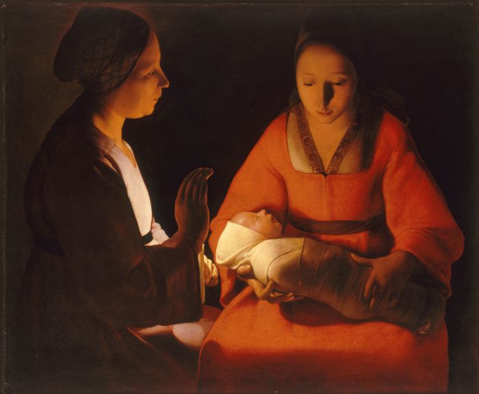 The Newborn Child by Georges de La Tour