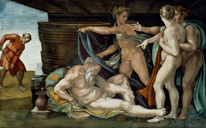The Drunkenness of Noah by Michelangelo Buonarroti
