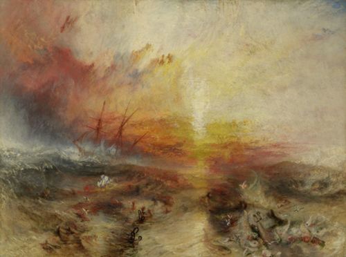 Slave Ship (Slavers Throwing Overboard the Dead and Dying, Typhoon Coming On) by Joseph Mallord William Turner 