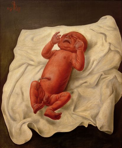 Baby with Umbilical Cord by Wilhelm Heinrich Otto Dix