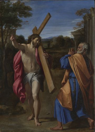 Christ appearing to Saint Peter on the Appian Way (Domine, Quo Vadis?) by Annibale Carracci 