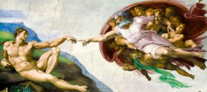 The Creation of Adam by Michelangelo Buonarroti