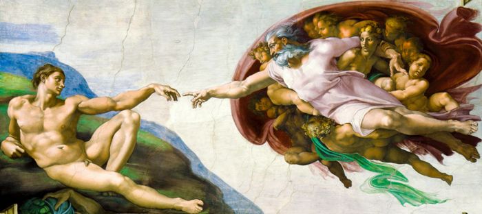 The Creation of Adam by Michelangelo Buonarroti