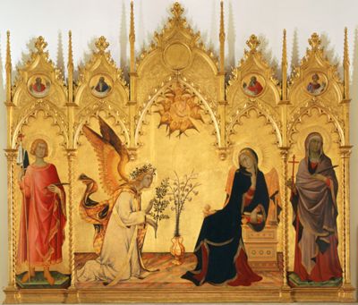 The Annunciation by Simone Martini and Lippo Memmi