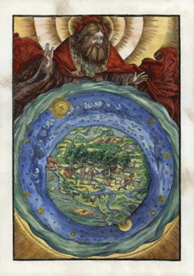 The Creation of the World, Endpaper from Wittenberg Luther Bible of 1534 by Lucas Cranach the Younger and Monogrammist MS 