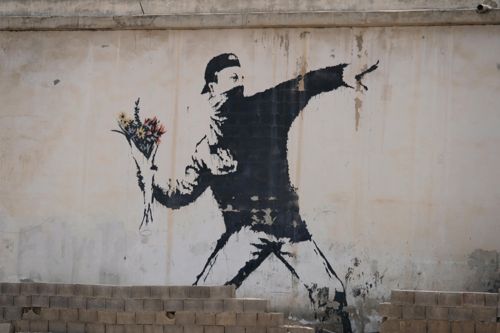 Rage, Flower Thrower by Banksy