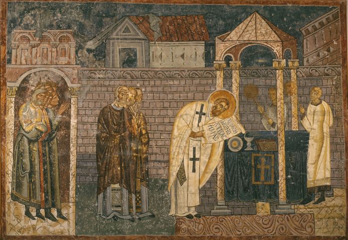Mass of Saint Basil by Unknown Byzantine artist