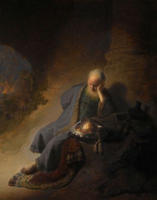 Jeremiah Lamenting the Destruction of Jerusalem by Rembrandt van Rijn
