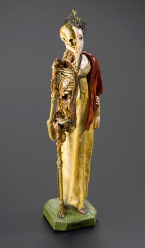 Model of a female, half skeletal, half living by Unknown English artist