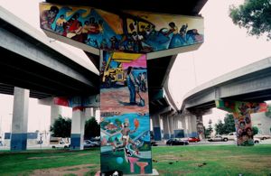 Chicano Park Takeover by Felipe Adame, Octavio Gonzales, Victor Ochoa, and Guillermo Rosete