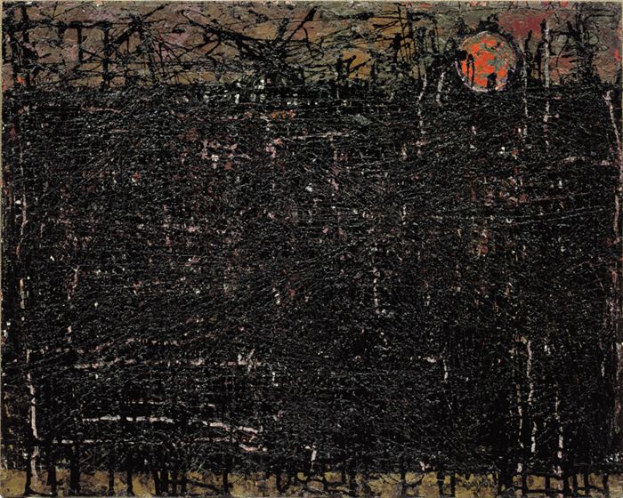 Black City on Gold River by William Congdon