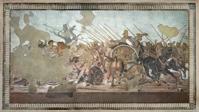 Battle of Issus between Alexander and Darius III, from the House of the Faun, Pompeii by Unknown artist
