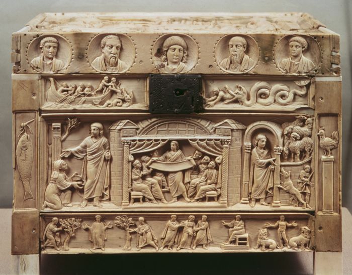 Reliquary of Brescia (Brescia Casket / Lipsanoteca), front view by Unknown artist, Italian school