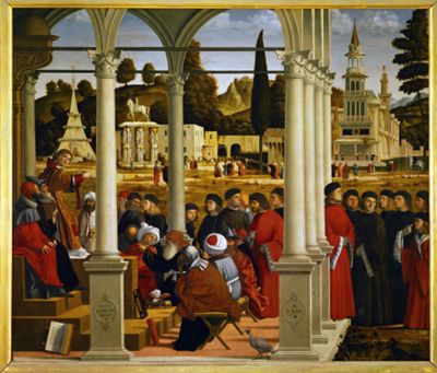 Saint Stephen’s Disputation with the Elders by Vittore Carpaccio