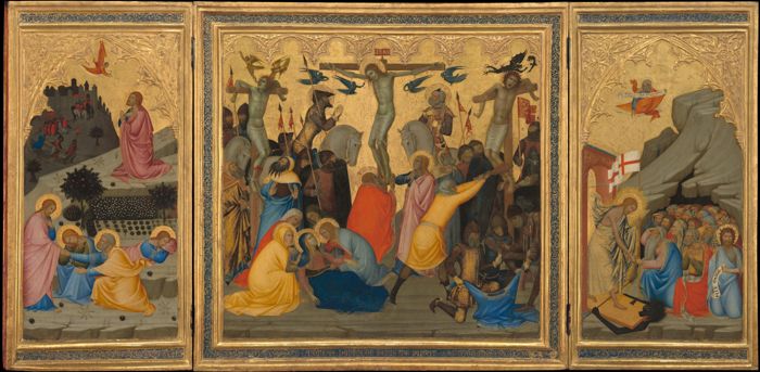Scenes from the Passion of Christ: The Agony in the Garden, the Crucifixion, and the Descent into Limbo by Andrea Vanni