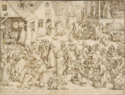 One of the Seven Virtues: Caritas (Charity), by Pieter Bruegel I