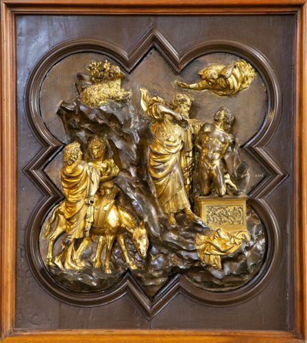 Abraham about to Slay Isaac, Baptistry Doors Competition Panel by Lorenzo Ghiberti