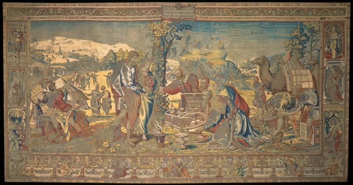 The Return of Sarah by the Egyptians, from The Story of Abraham Series by Woven by Willem de Pannemaker after designs by Pieter Coecke van Aelst the Elder