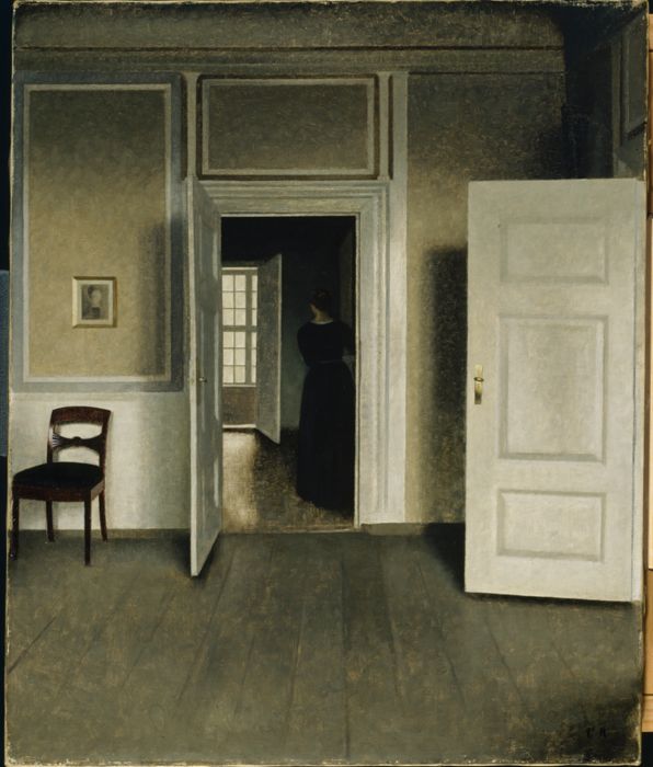 Interior from the Home of the Artist by Vilhelm Hammershøi 