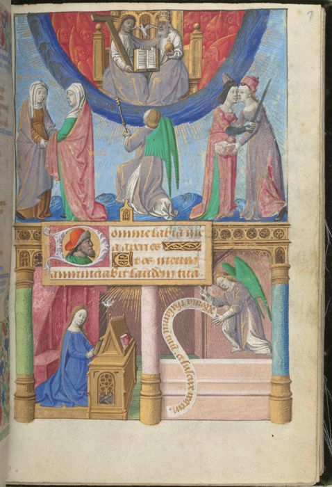 The Parliament of Heaven and the Annunciation to the Virgin, from a Book of Hours, by Master François