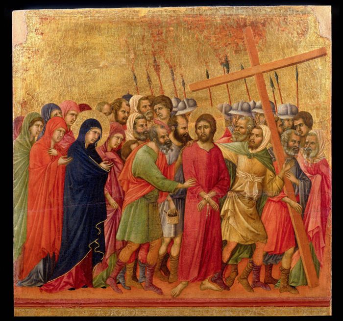 Christ on the way to Calvary, from the Maestà by Duccio