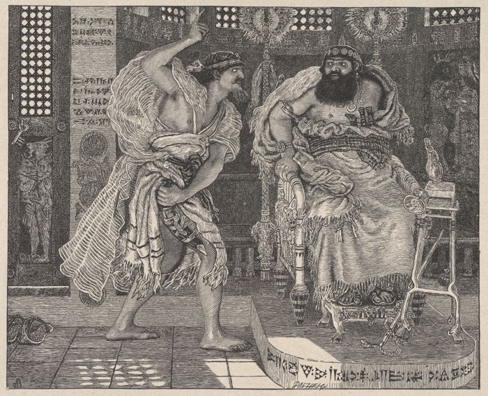 The Death of Eglon, from 'Dalziels' Bible Gallery' by Brothers Dalziel, after Ford Maddox Brown