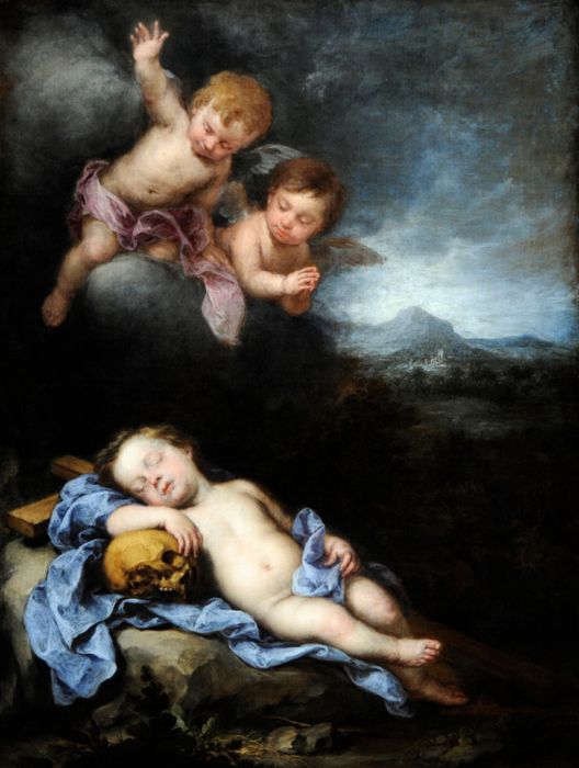 The Infant Christ Asleep on the Cross, by Murillo