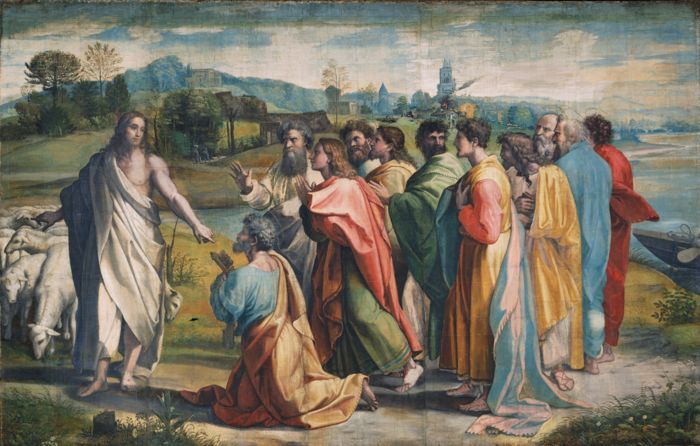 Christ's Charge to Peter, cartoon for a tapestry, by Raphael