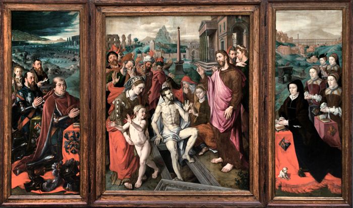 The Micault Triptych by Jan Cornelisz. Vermeyen and Carl Bloch