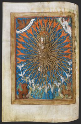 The Trinity, from a Book of Hours by an unknown English artist