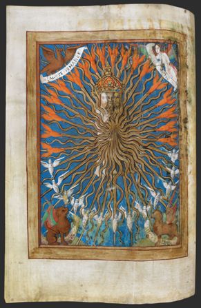 The Trinity, from a Book of Hours by an unknown English artist