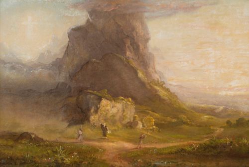 Study for Two Youths Enter Upon a Pilgrimage by Thomas Cole