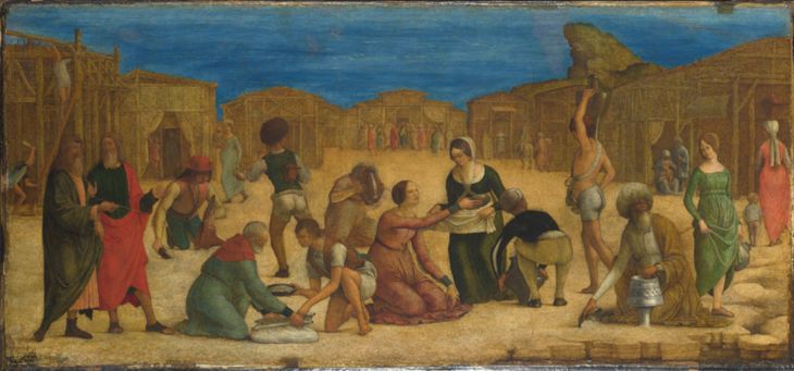 The Israelites gathering Manna by Ercole de' Roberti