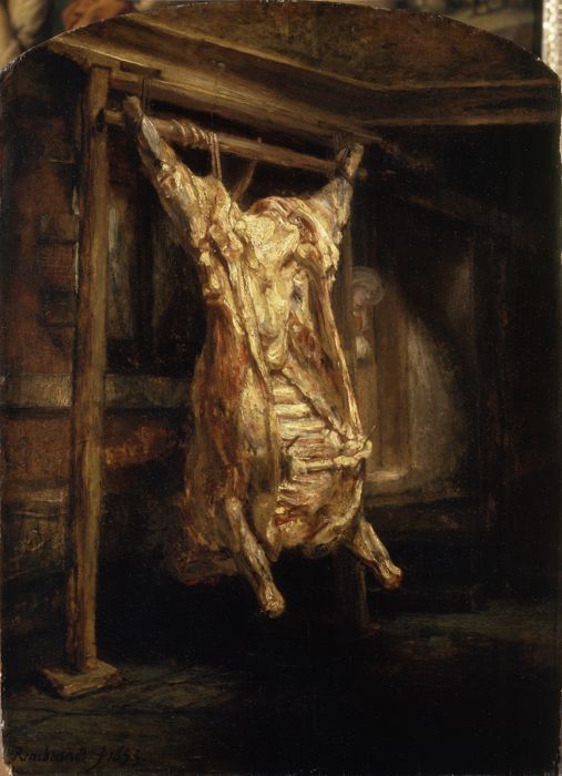 Slaughtered Ox by Rembrandt van Rijn 