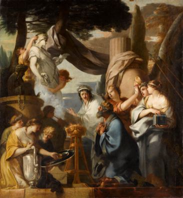 Solomon Making a Sacrifice to the Idols by Sébastien Bourdon