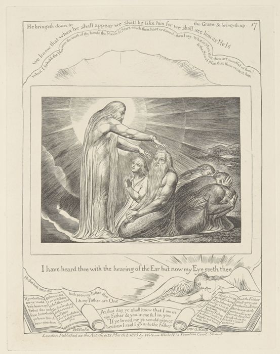 Book of Job, Plate 17, The Vision of Christ by William Blake
